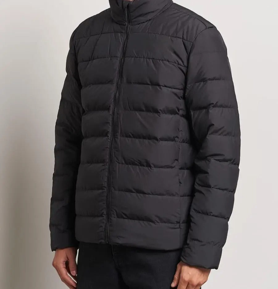 Unisex Full Sleeve Puffer Jacket (Black)