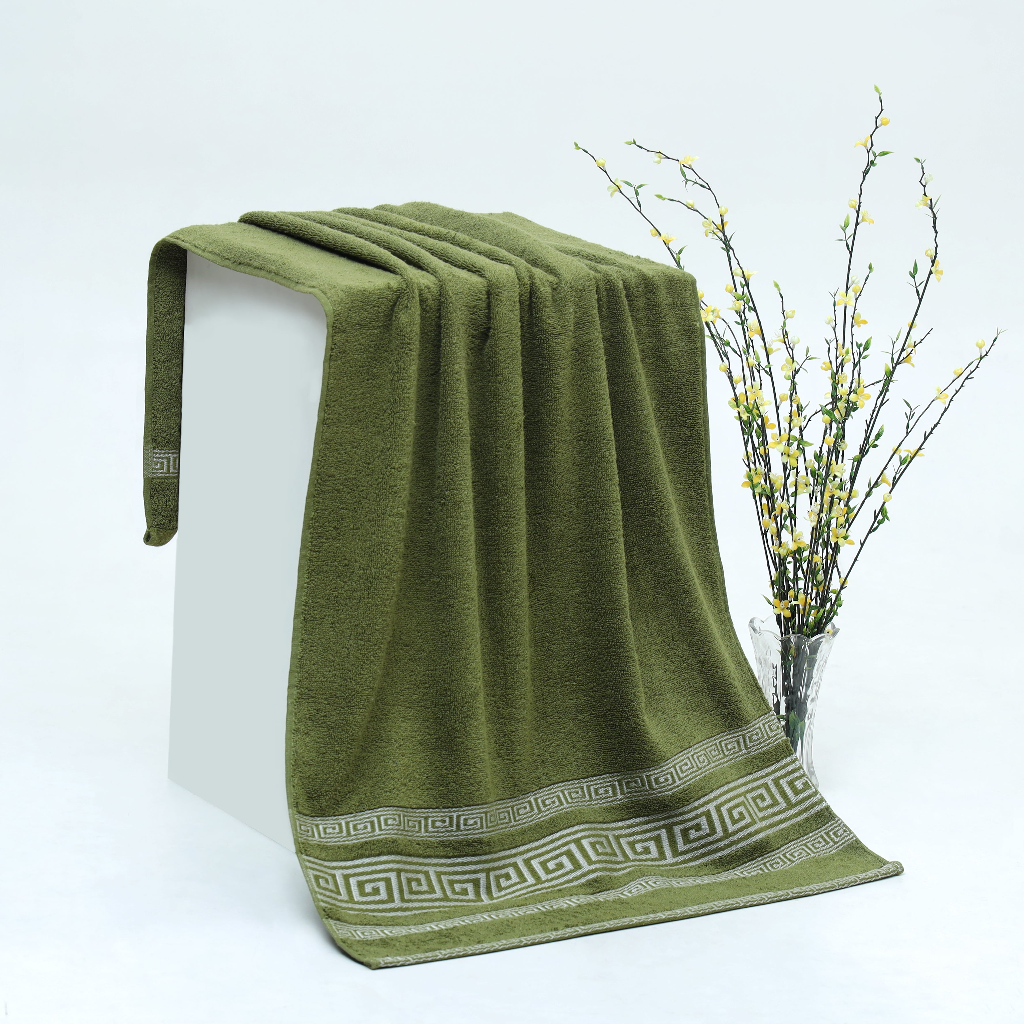 Premium Quality Soft Cotton Towel(Green)