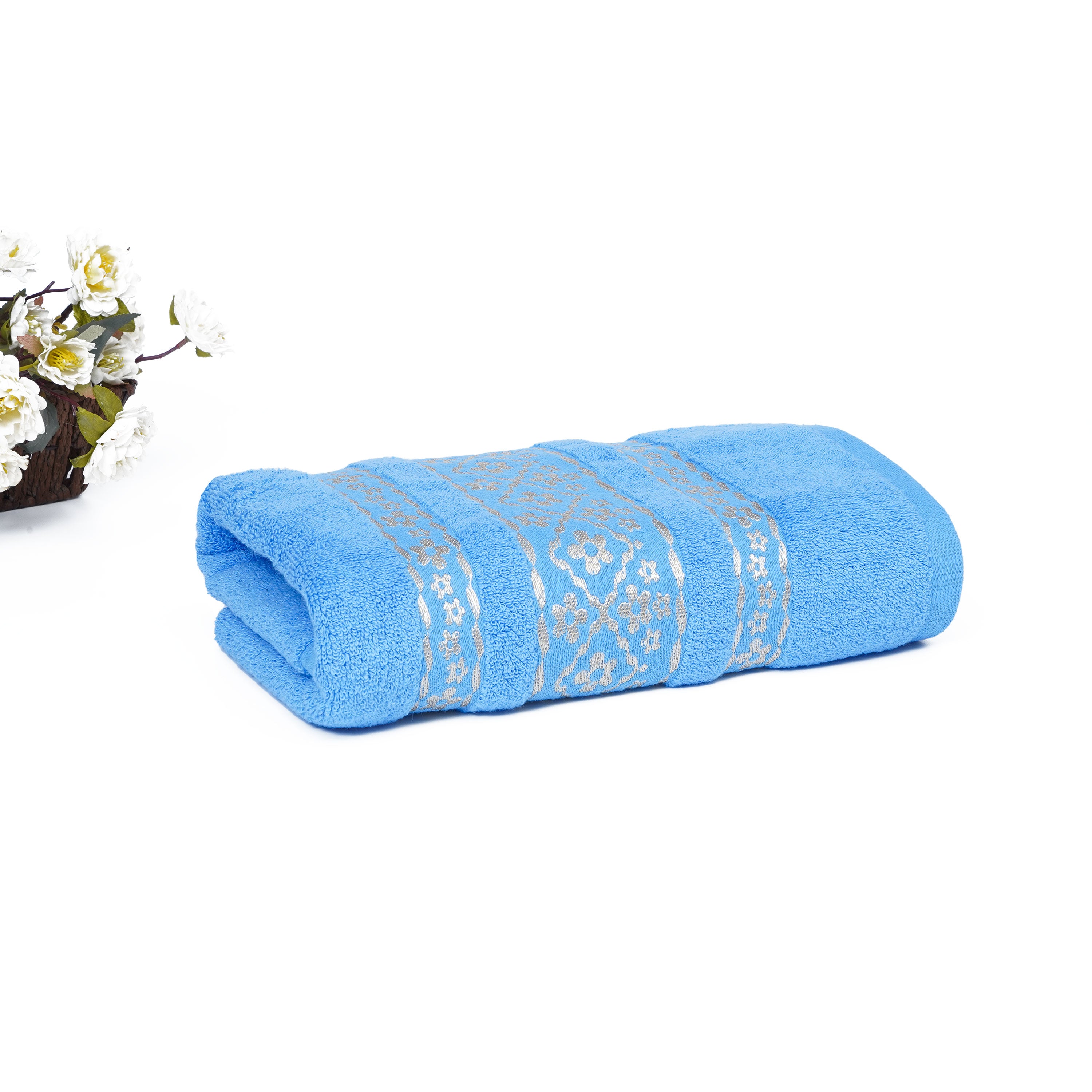 Premium Quality Soft Cotton Towel(Sky Blue)