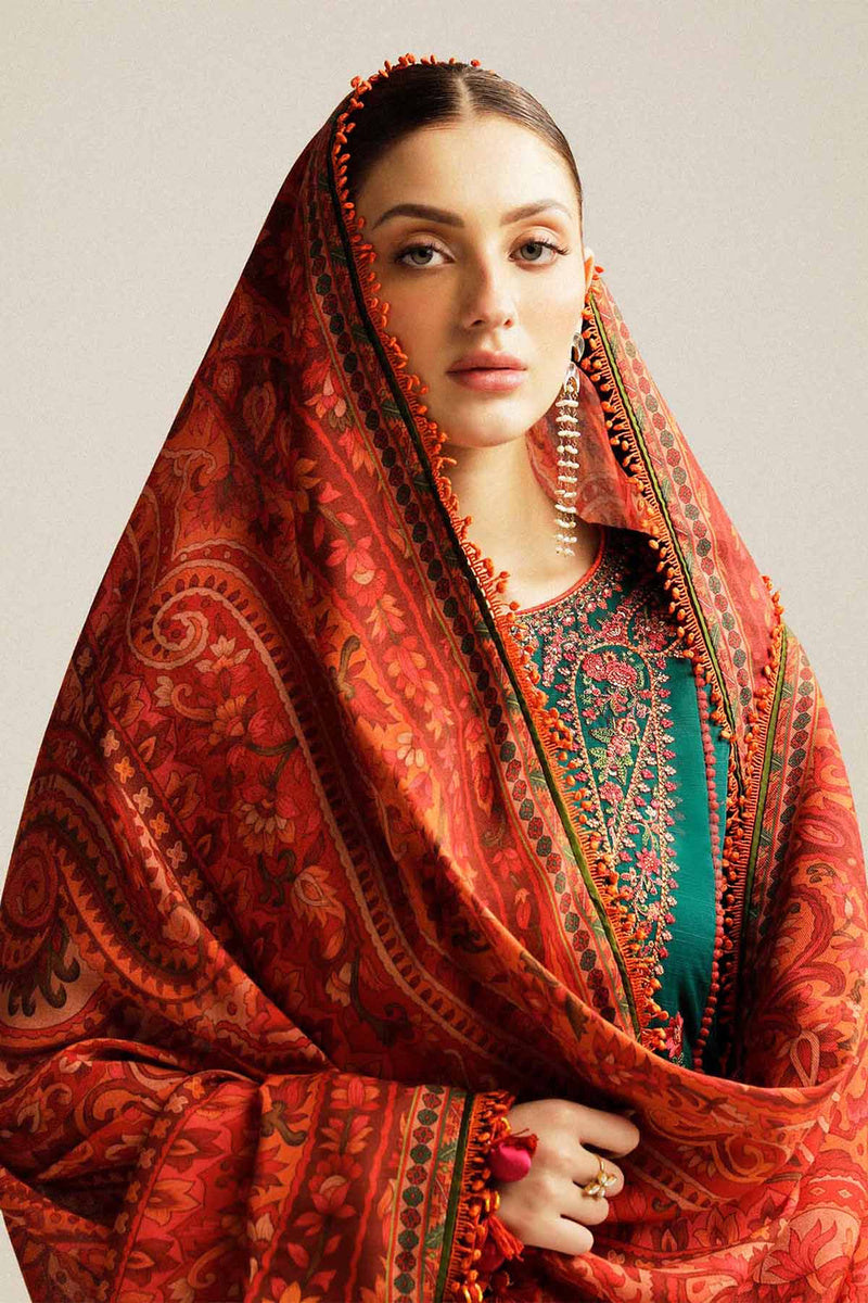 3Pc Embroidered Suit-RG515