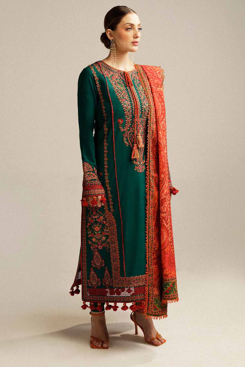 3Pc Embroidered Suit-RG515