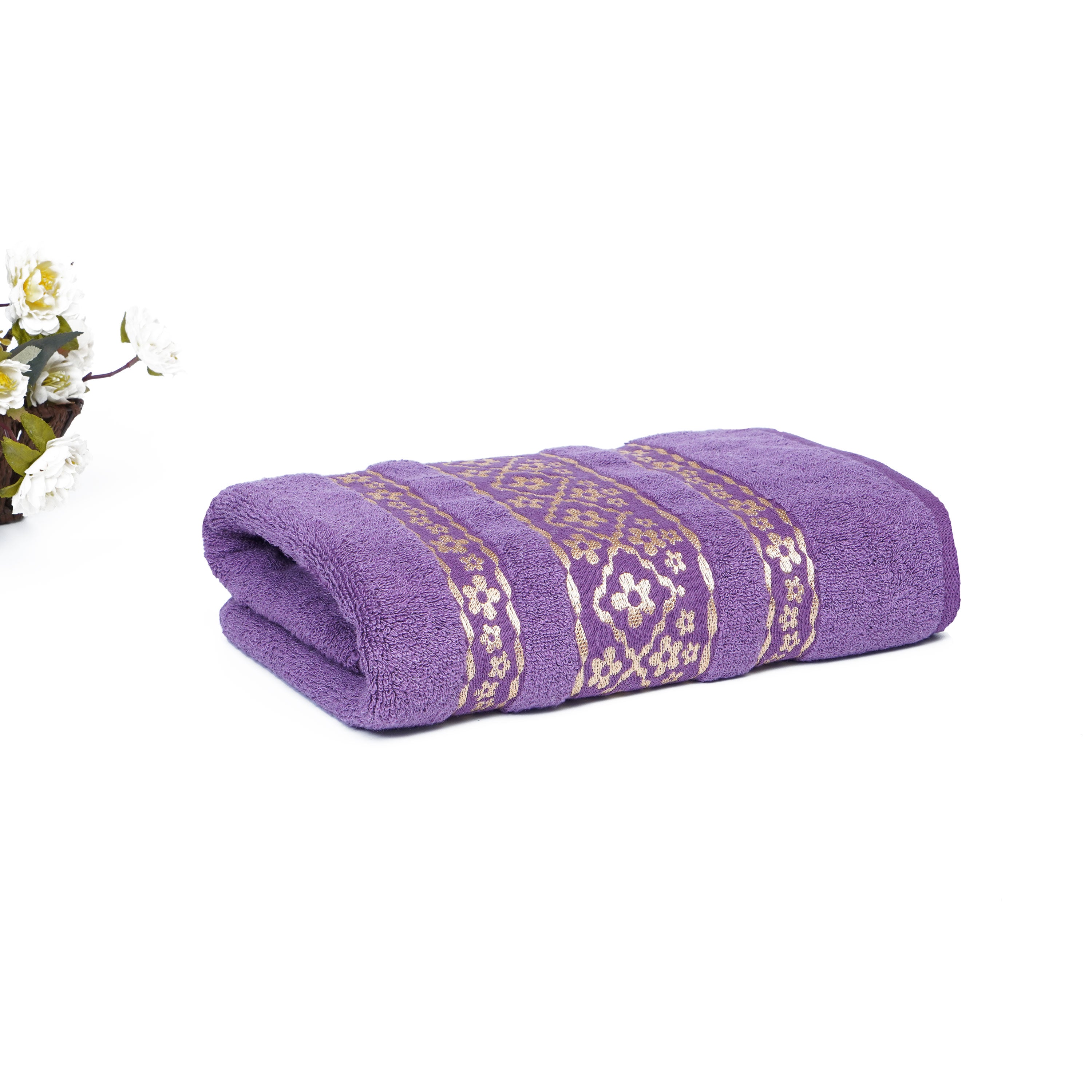 Premium Quality Soft Cotton Towel(Purple)