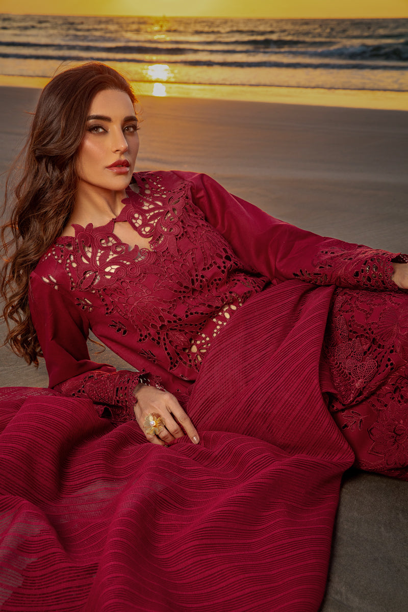 3Pc Embroidered Suit-RG538