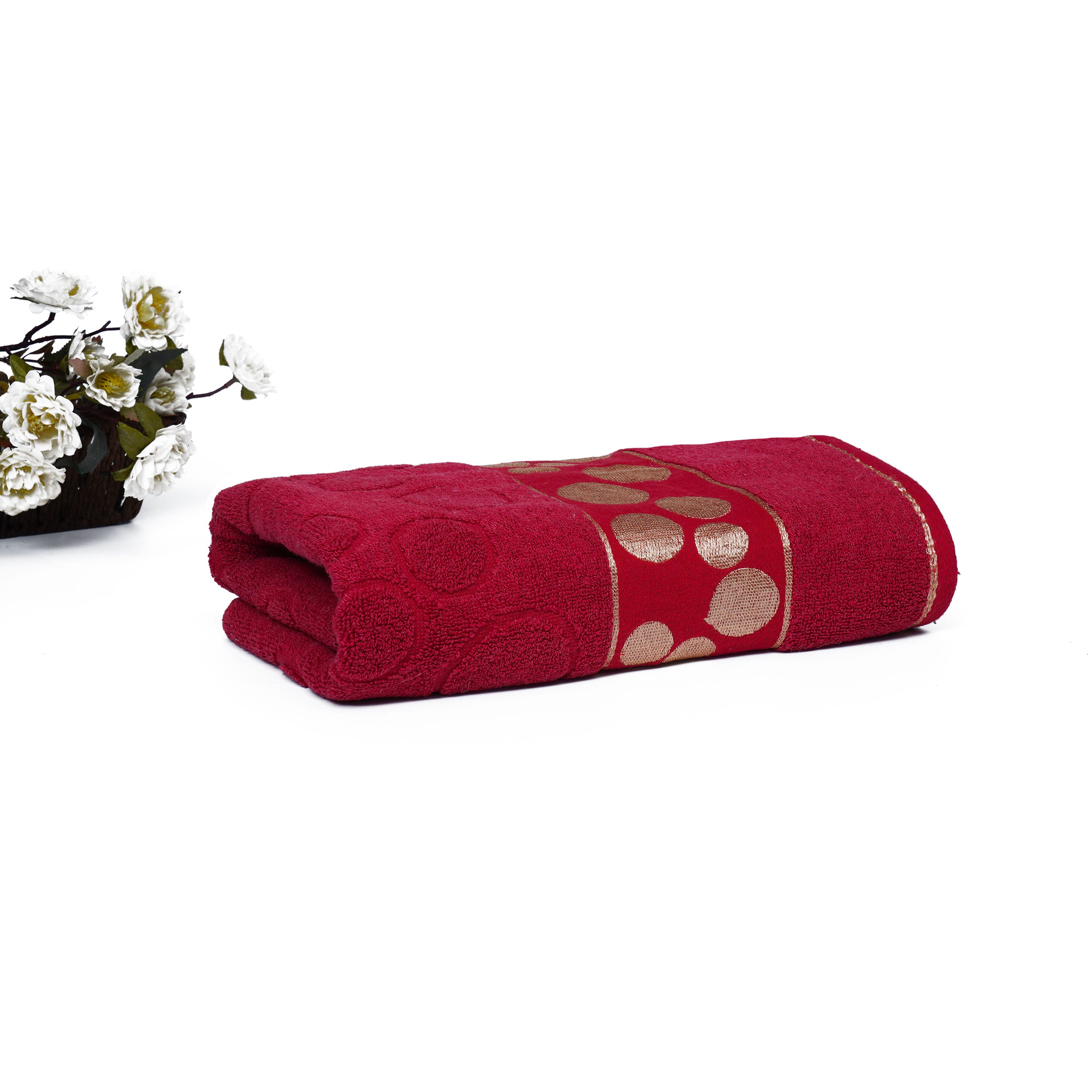 Premium Quality Soft Cotton Towel(Red)