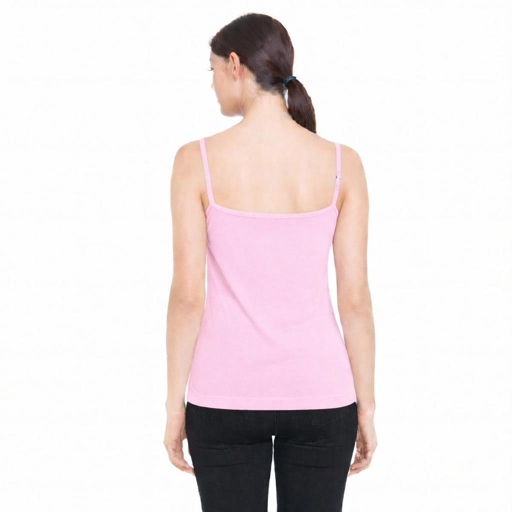 Women Summer Camisole (Skin+Pink)