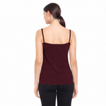 Women Summer Camisole (Skin+Maroon)