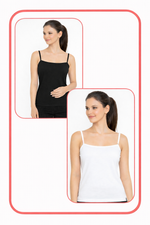 Women Summer Camisole (White+Black)
