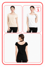 Women Summer Camisole (White+Skin+Black)