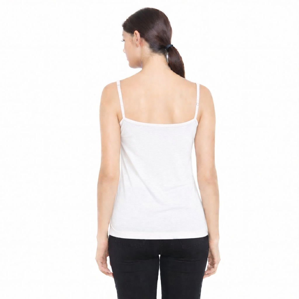 Women Summer Camisole (Skin+White)