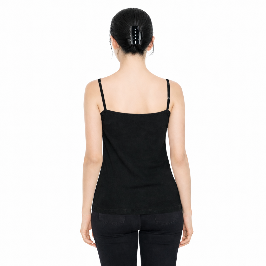 Women Summer Camisole (Black+SkyBlue)
