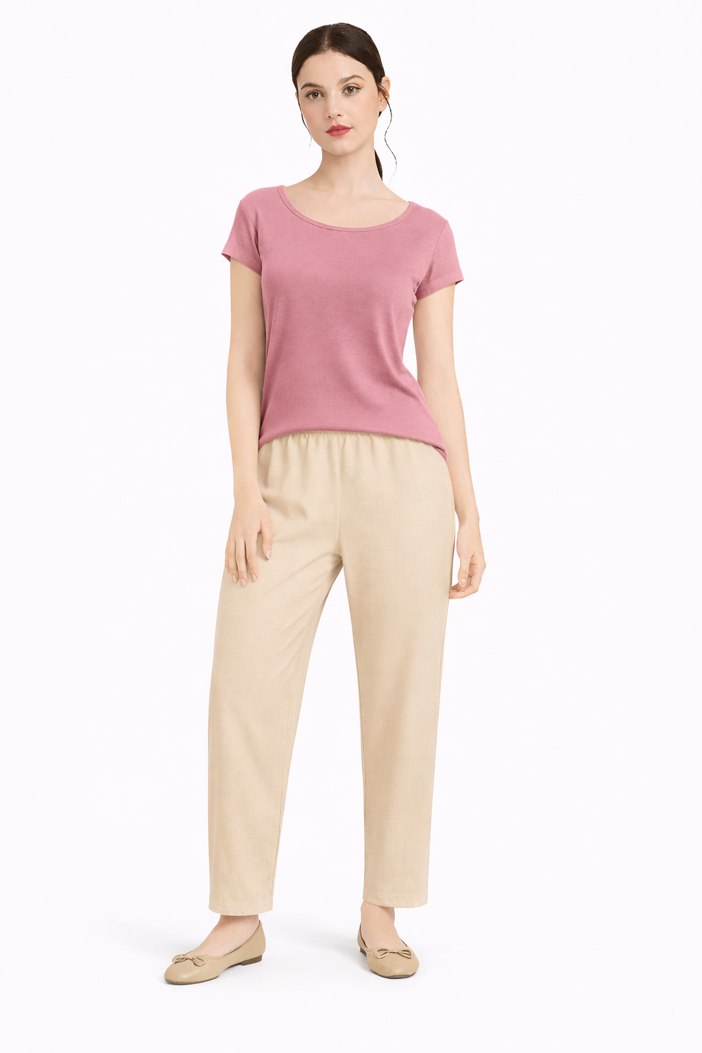 Women Summer Full Suit (1 Cup sleeves Camisole+1 Trouser)