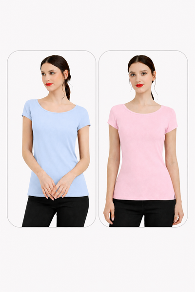 Women Summer Camisole(Sky Blue+Pink)