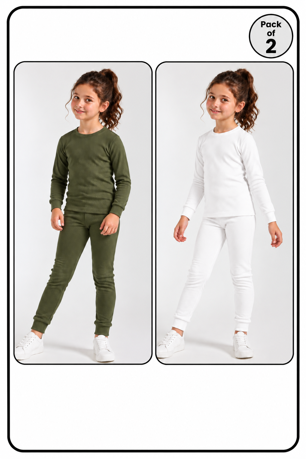 Kids Poly Woolen Blended Thermal wear(Pajama)