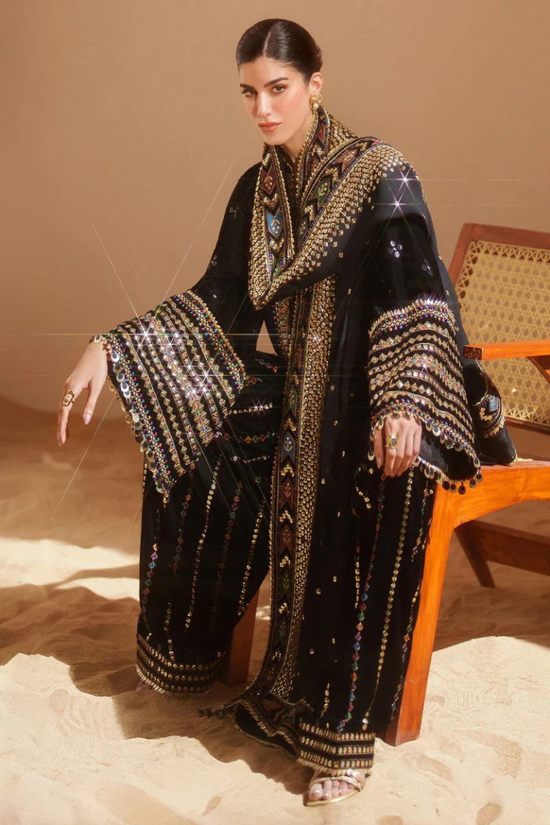 3Pc Embroidered Suit-RG528