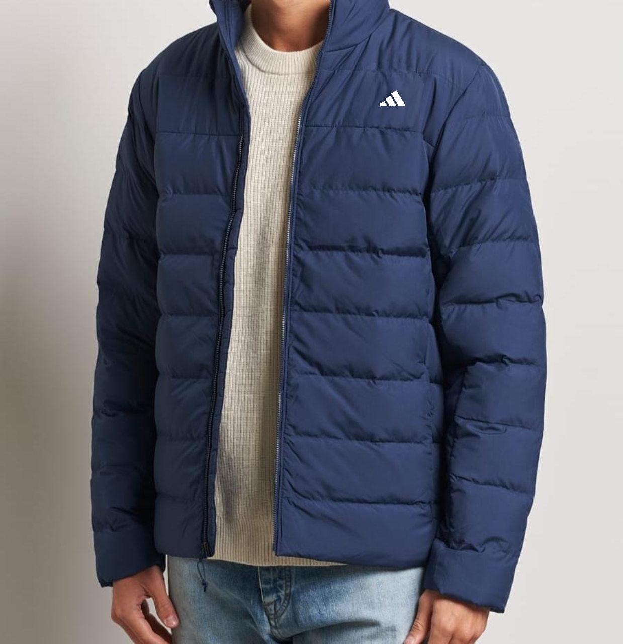 Unisex Full Sleeve Puffer Jacket (Navy blue)