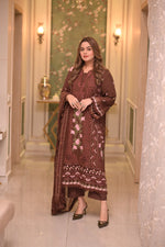 3Pc Embroidered Suit-RG505