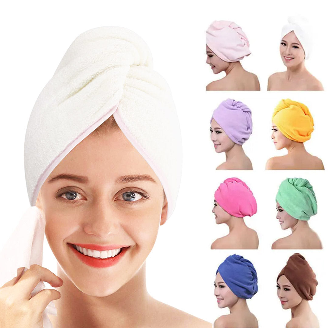 Premium Cotton Quick Hair Drying Towel(Pack of 3)