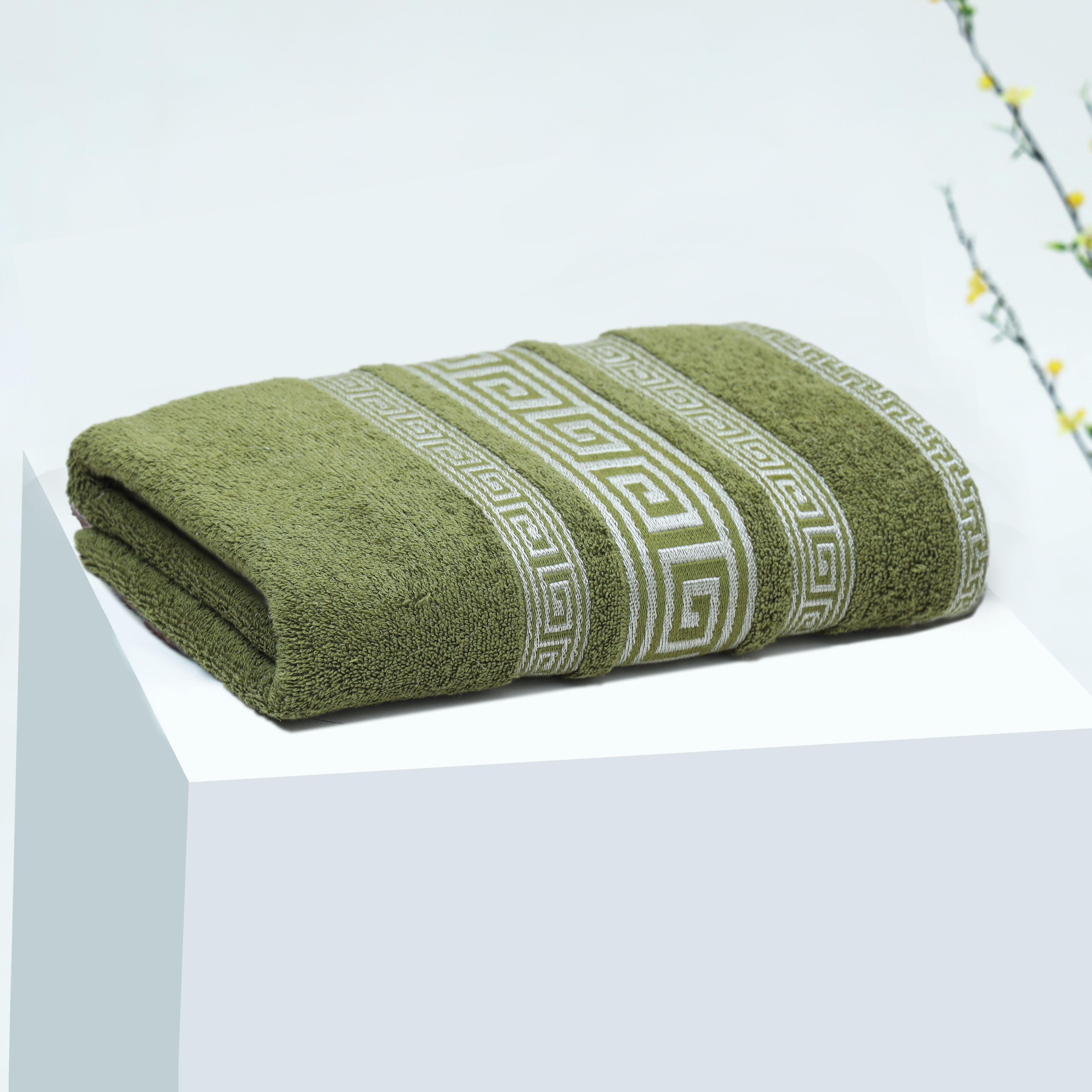 Premium Quality Soft Cotton Towel(Green)