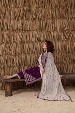3Pc Embroidered Suit-RG508
