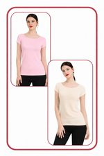Women Summer Camisole (Pink+Skin)