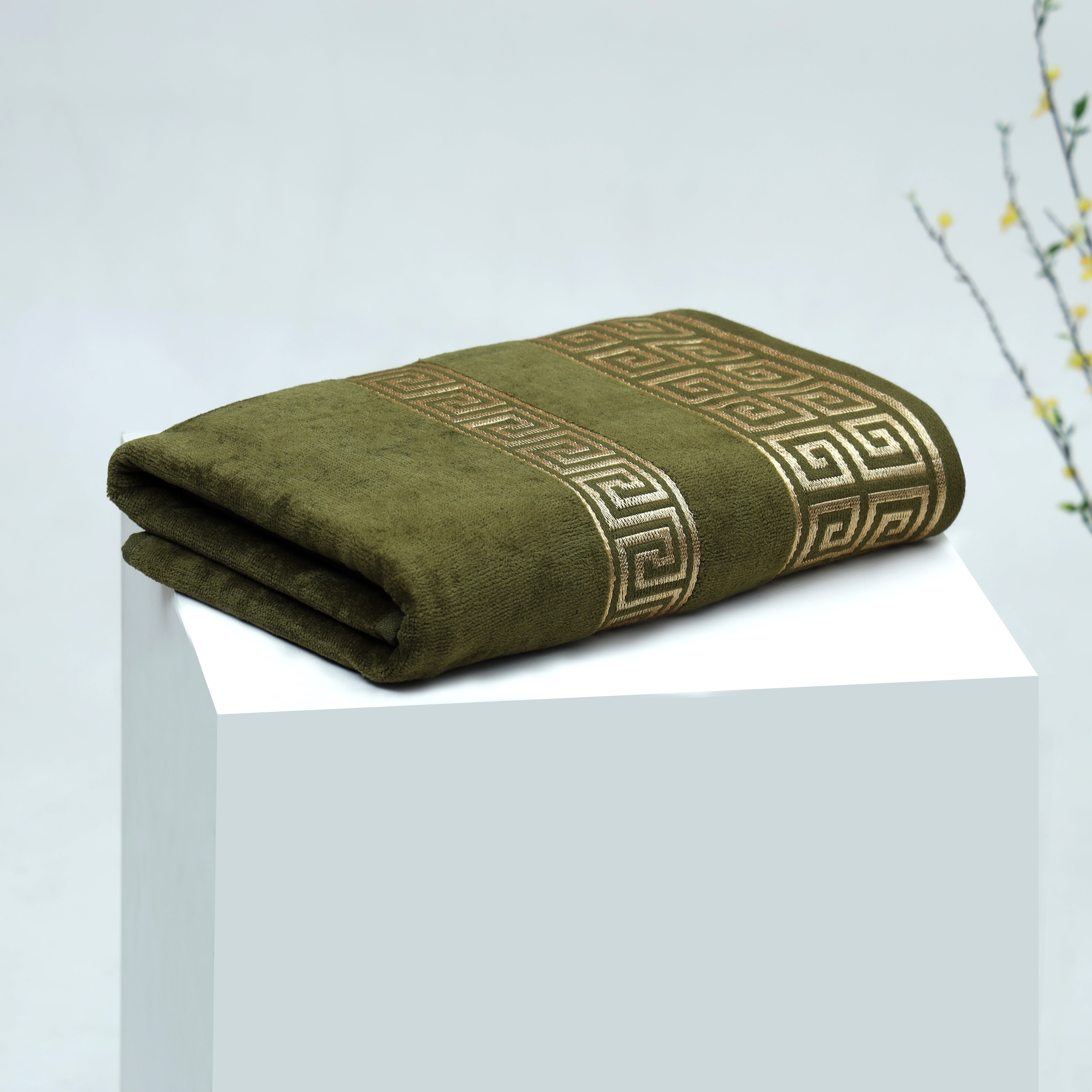 Ultra Premium Soft Cotton Towel(Green)