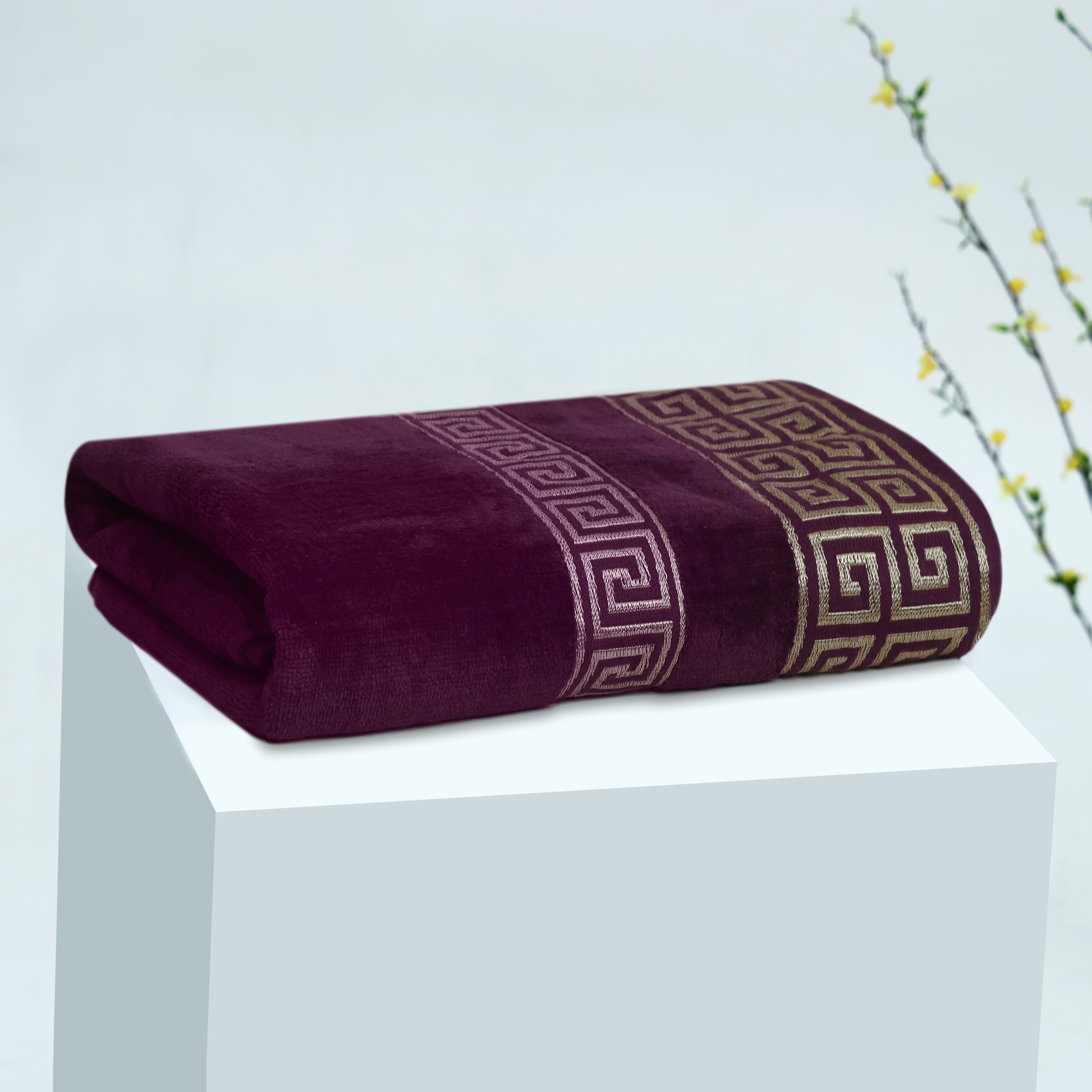 Ultra Premium Soft Cotton Towel(Purple)