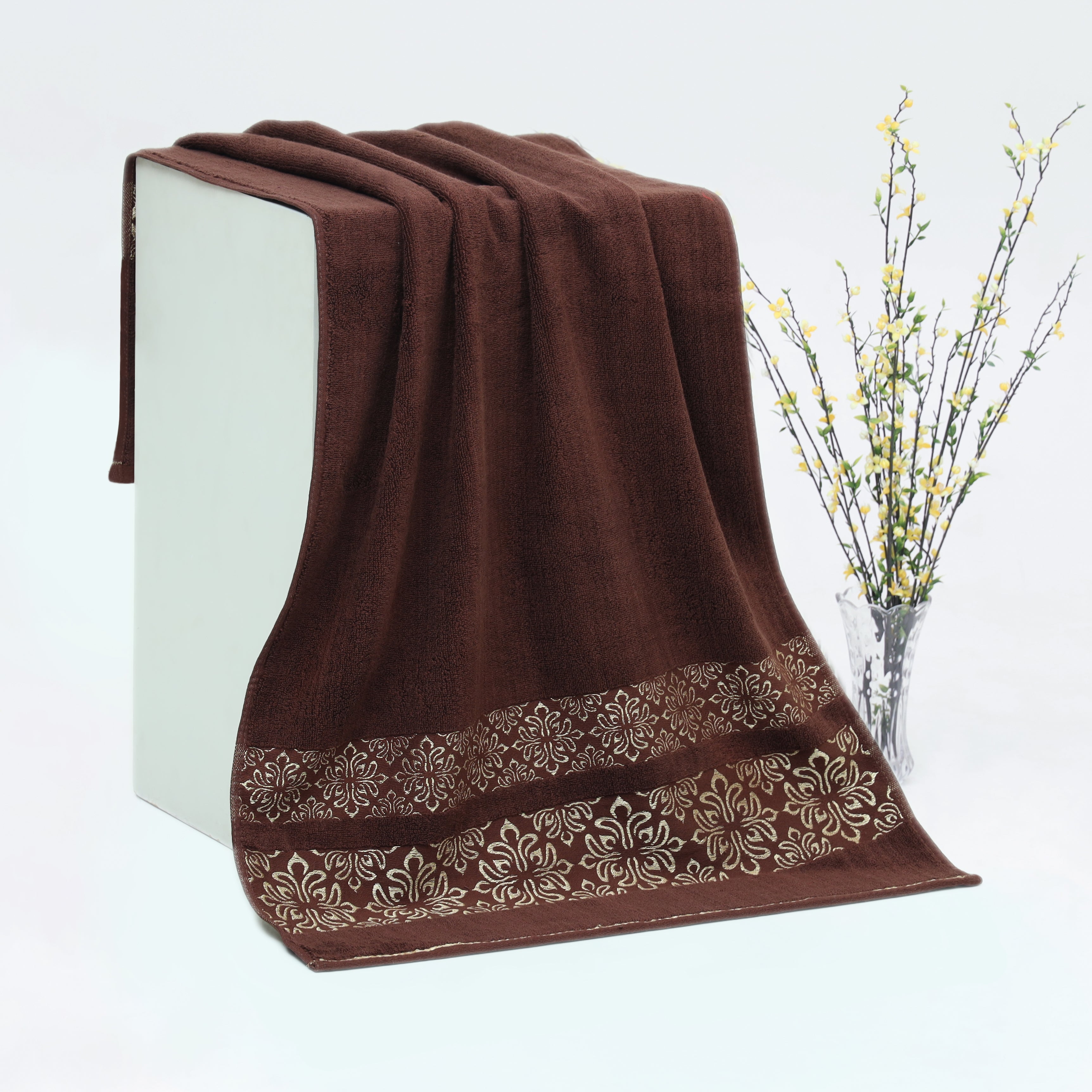 Ultra Premium Soft Cotton Towel(DarkBrown)