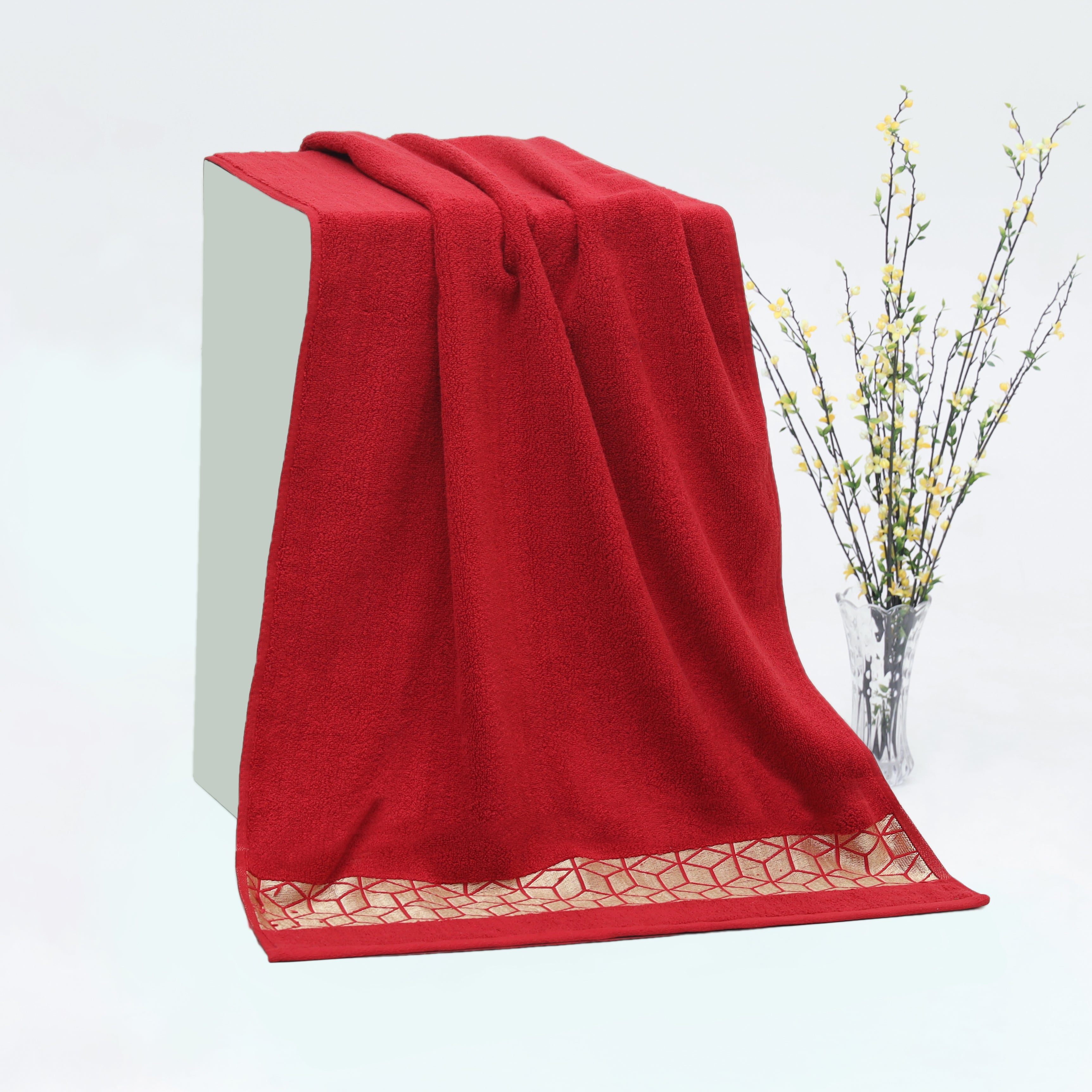 Ultra Premium Quality Soft Cotton Towel(Red)