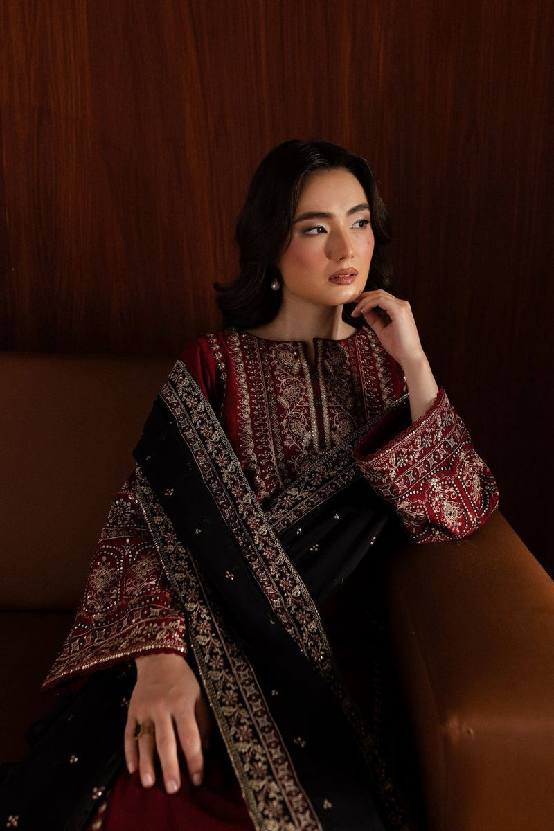 3Pc Embroidered Suit-RG527