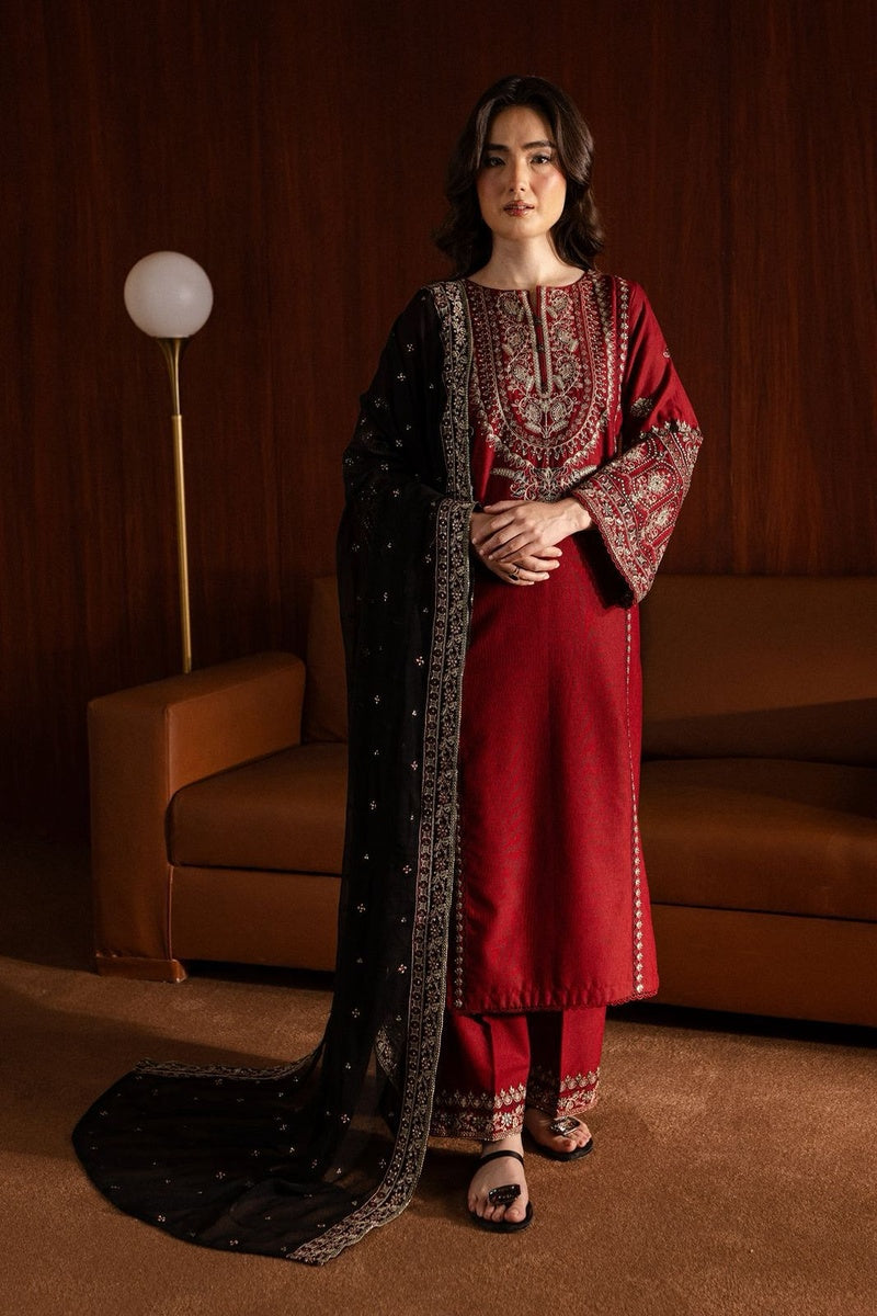 3Pc Embroidered Suit-RG527