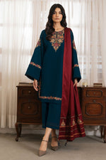 3Pc Embroidered Suit-RG525