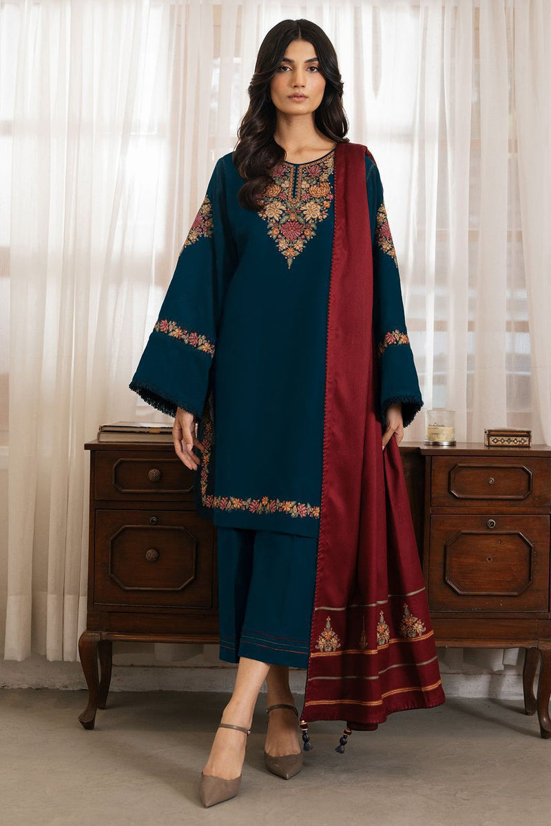3Pc Embroidered Suit-RG525