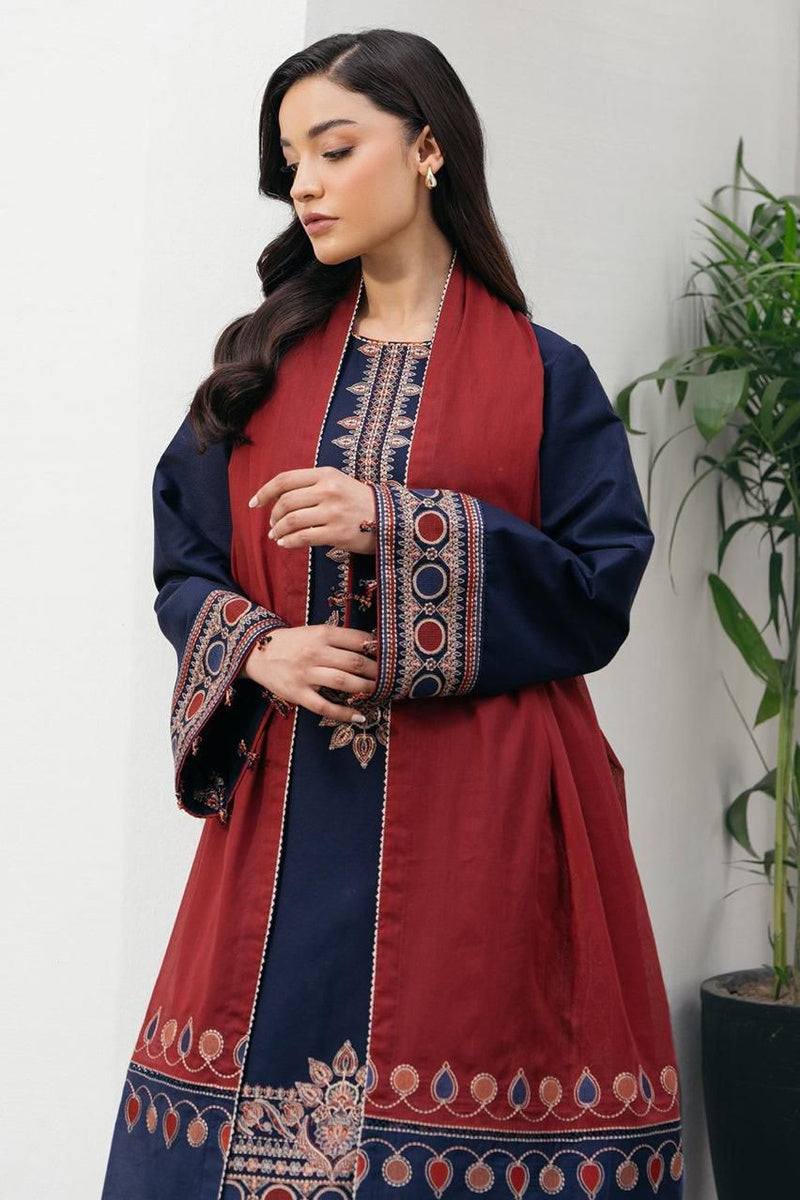 3Pc Embroidered Suit-RG523
