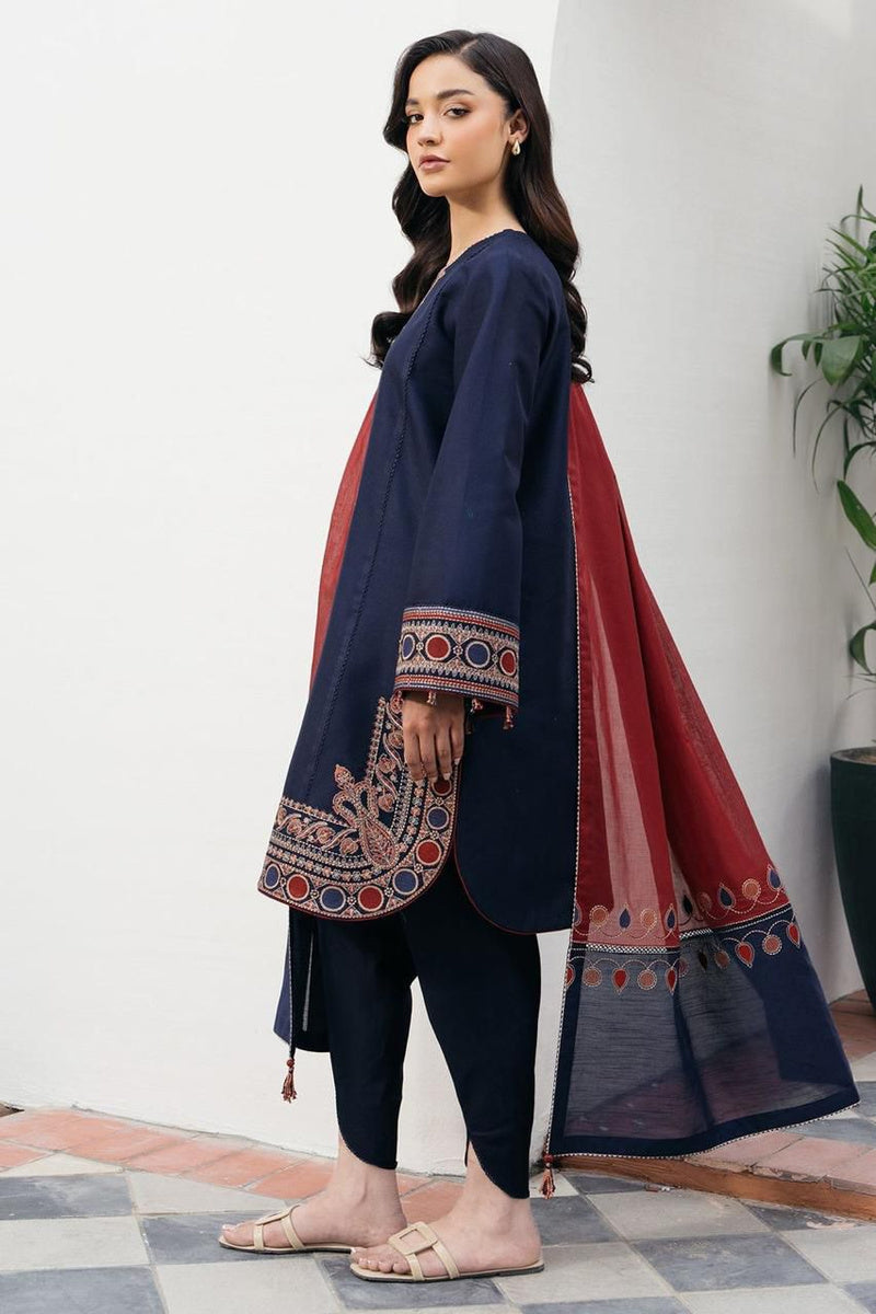 3Pc Embroidered Suit-RG523