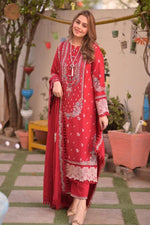 3Pc Embroidered Suit-RG504