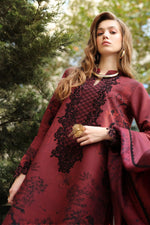 3Pc Embroidered +Printed Suit-RG517