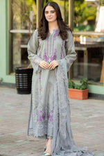 3Pc Embroidered Suit-RG519