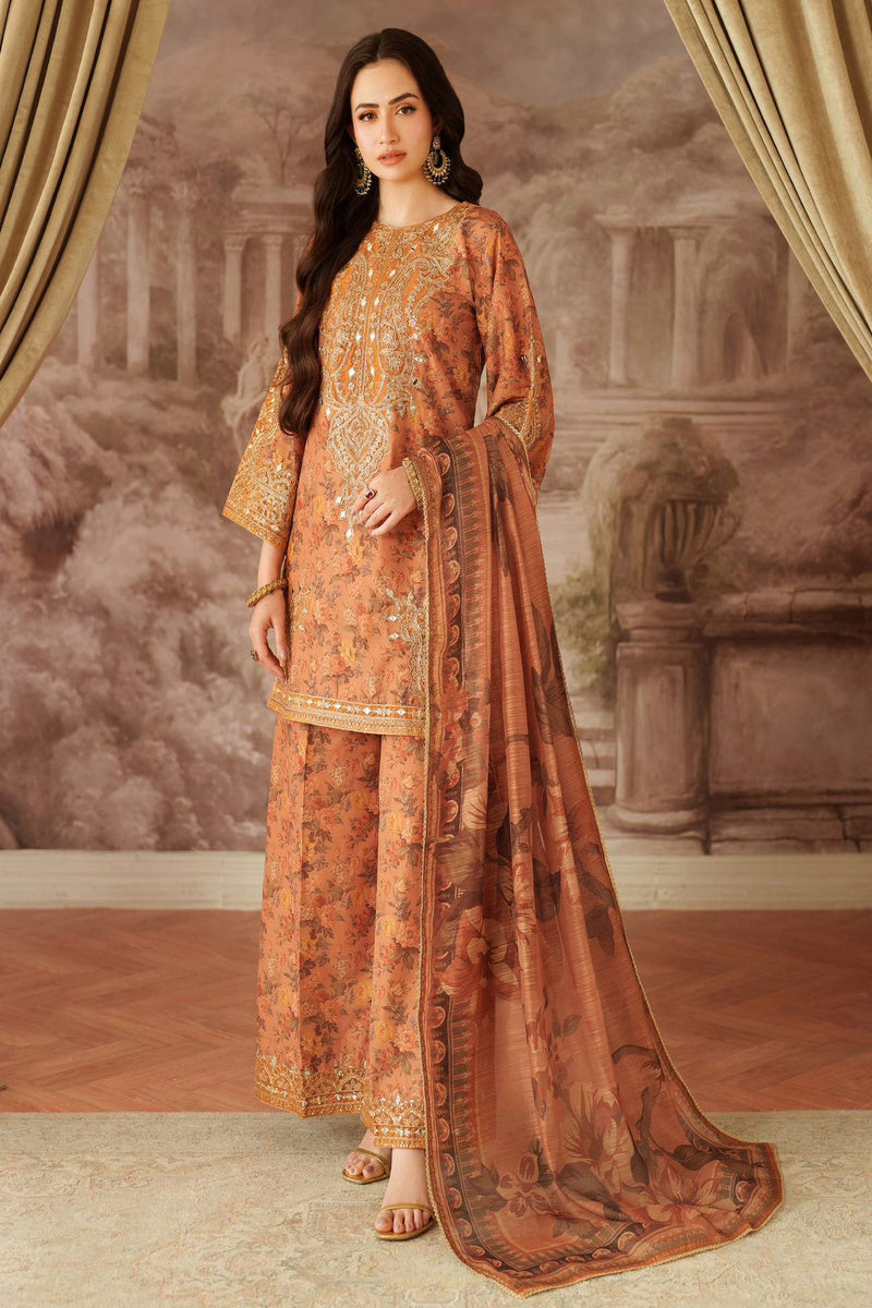 3Pc Embroidered Suit-RG518