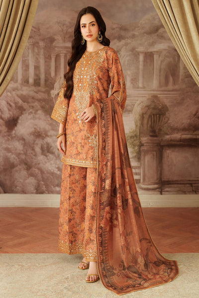 3Pc Embroidered Suit-RG518