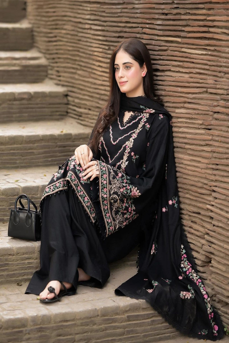 3Pc Embroidered Suit-RG521