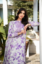 3Pc Embroidered +Printed Suit-RG543