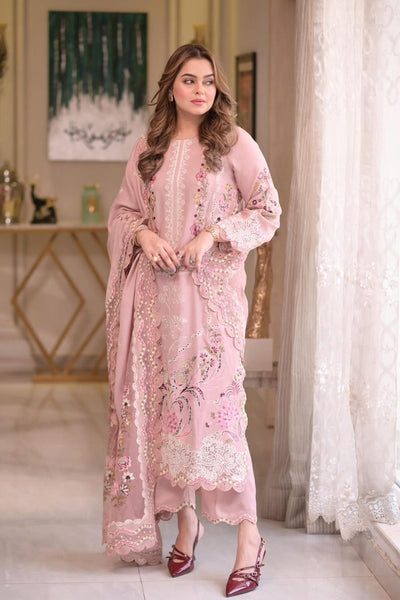 3Pc Embroidered Suit-RG513