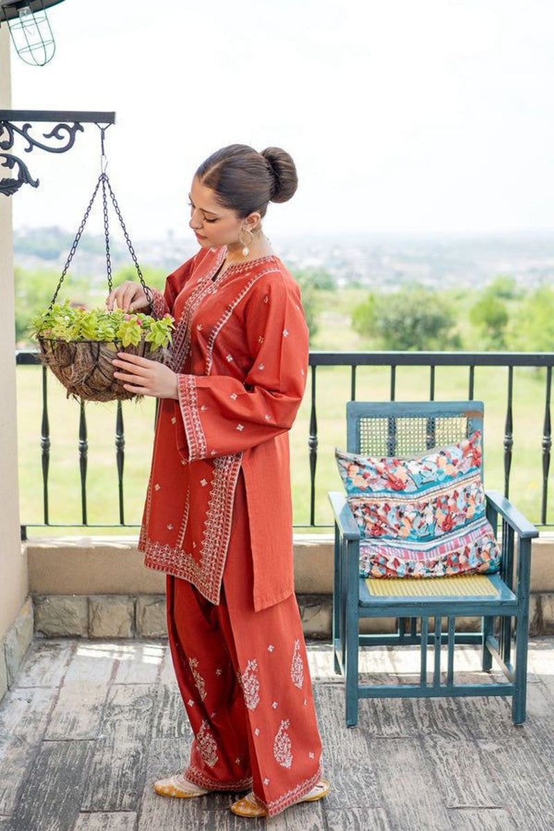 2Pc Embroidered Suit-RG531