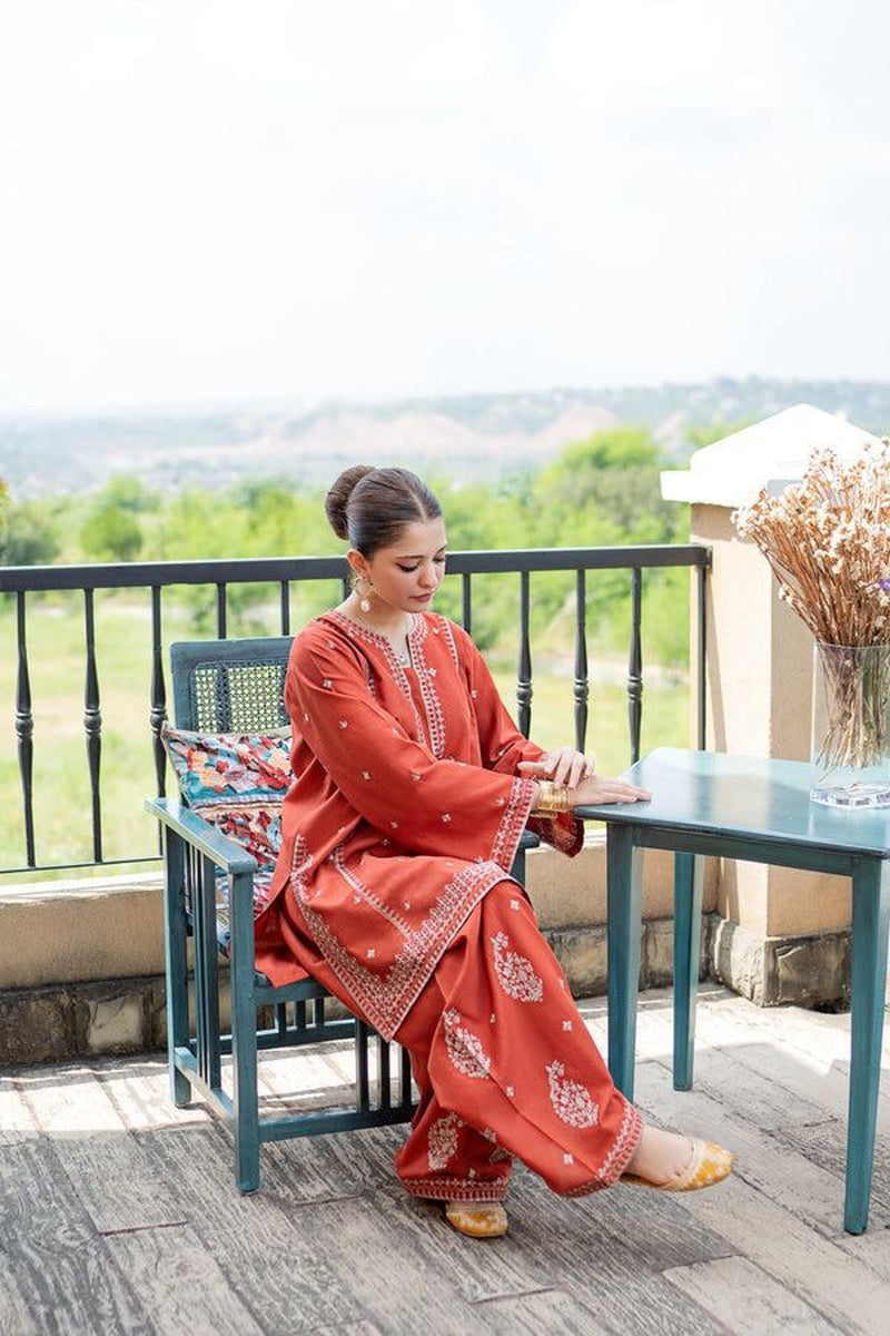 2Pc Embroidered Suit-RG531