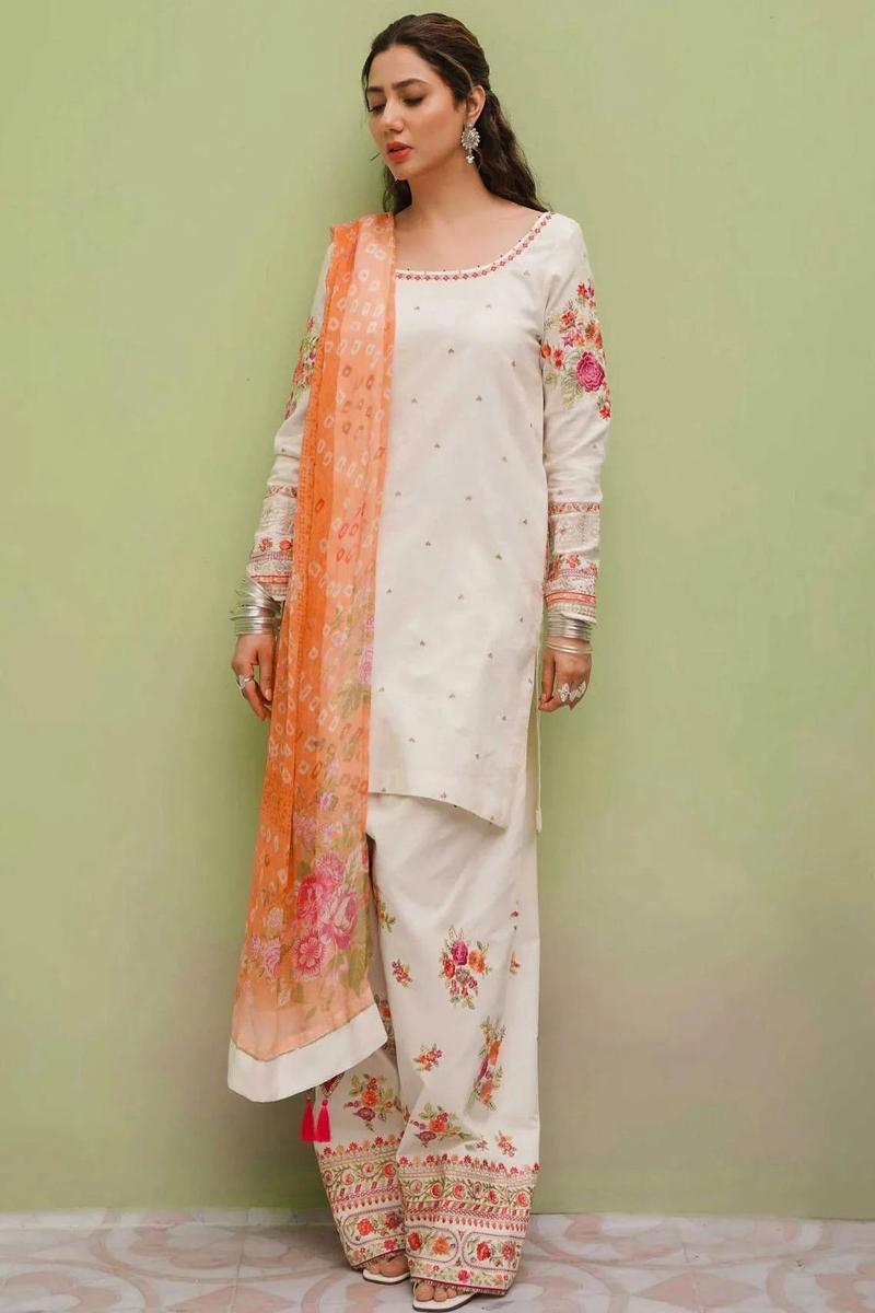 3Pc Embroidered Suit-RG532