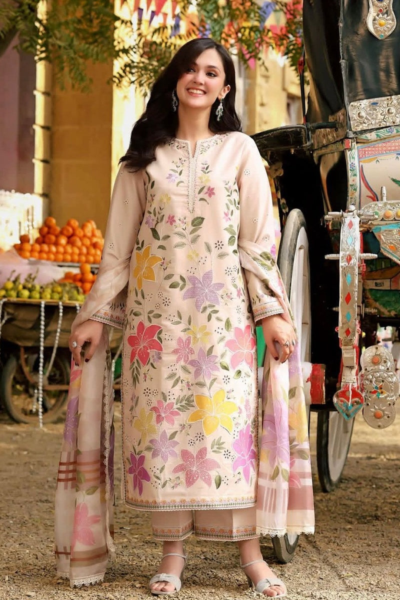 3Pc Embroidered Suit-RG534