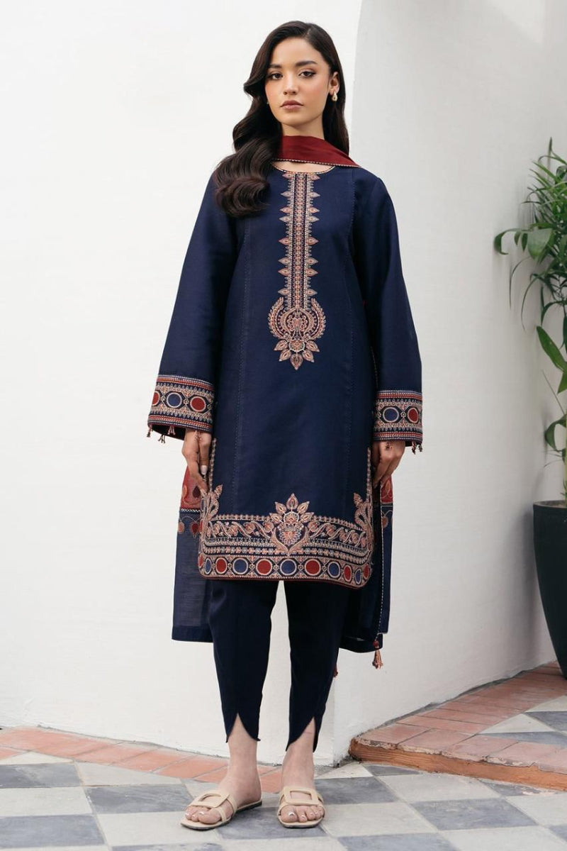 3Pc Embroidered Suit-RG523