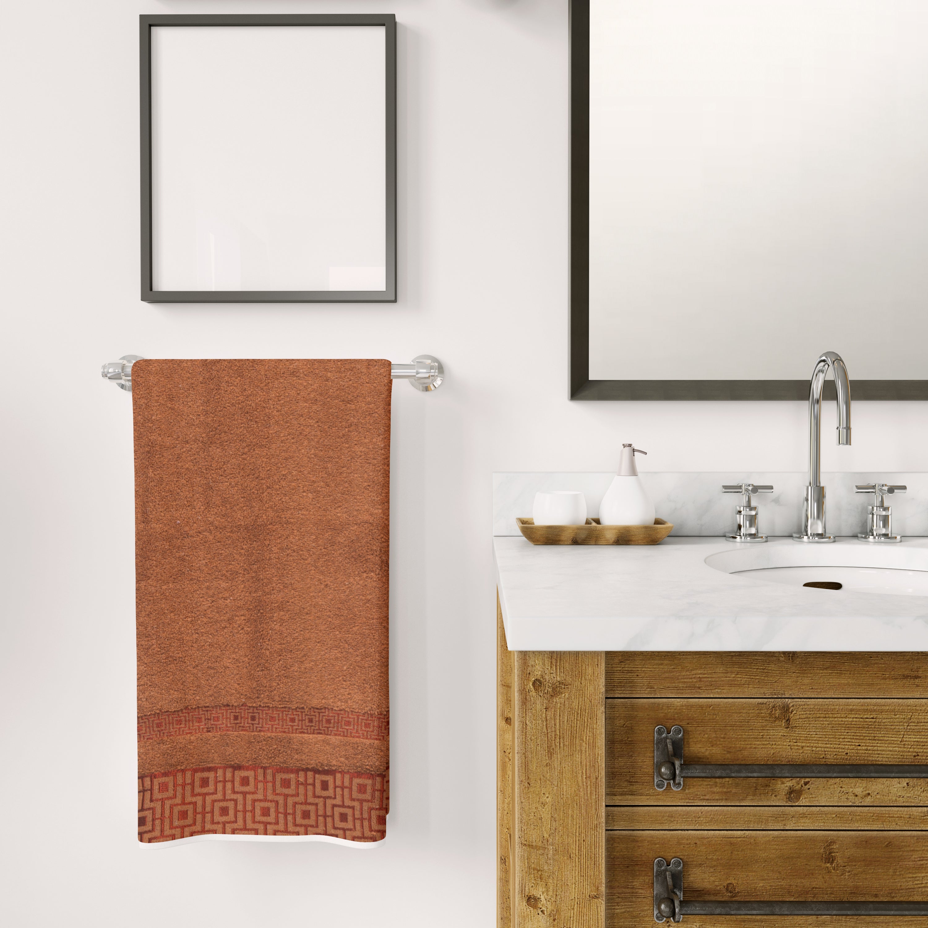 Premium Quality Soft Cotton Towel(Brown)