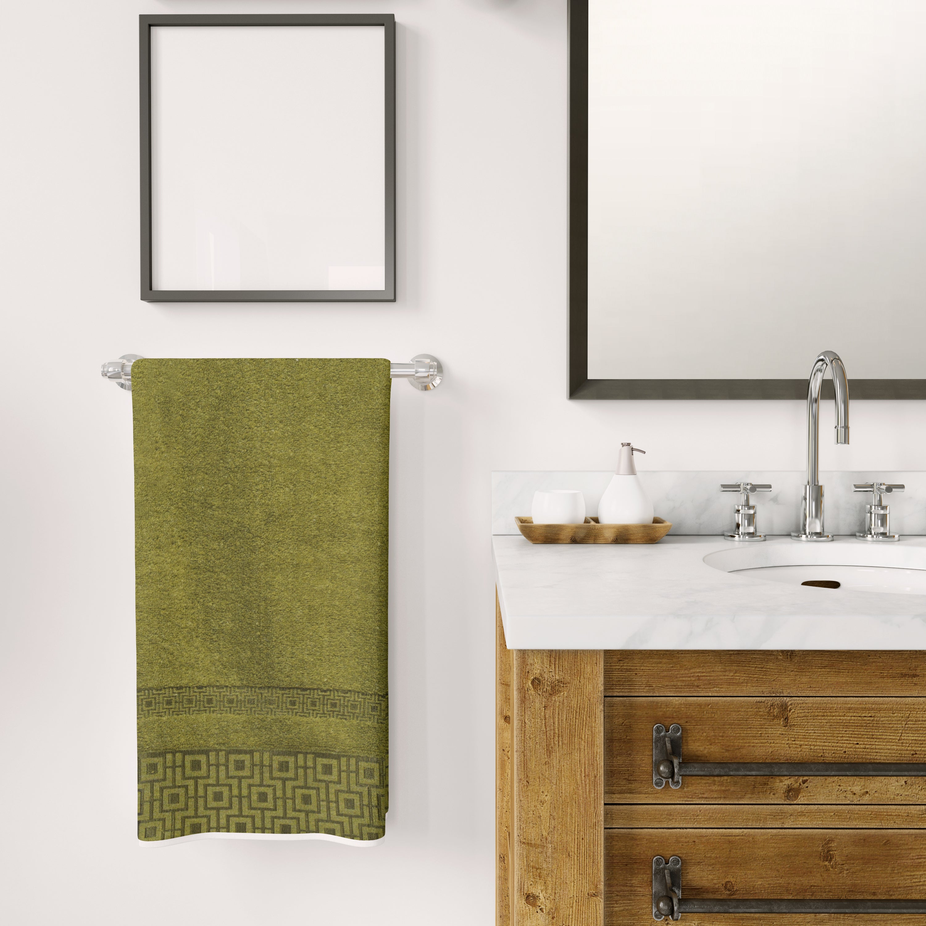 Premium Quality Soft Cotton Towel(Green)