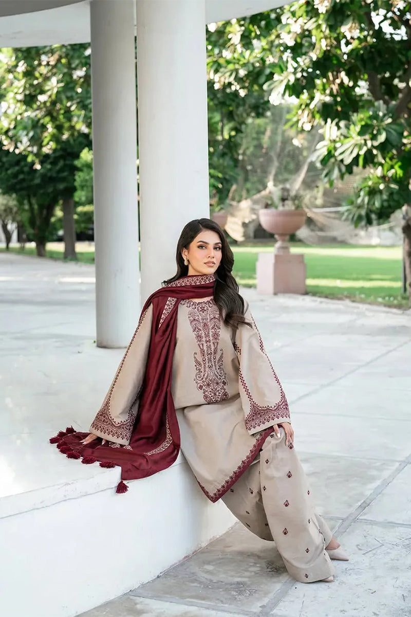 3Pc Embroidered Suit-RG541